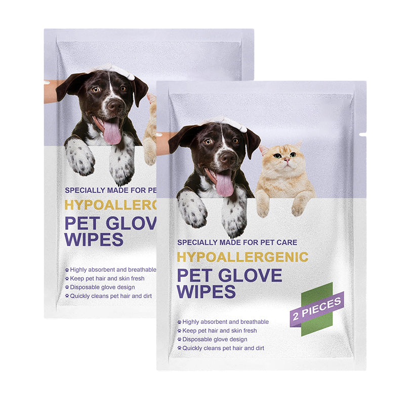 Hypoallergenic Pet Grooming Glove Wipes