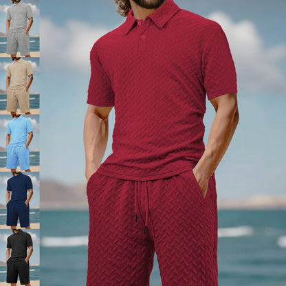 Men's Casual Shirt & Shorts 2-Piece Set