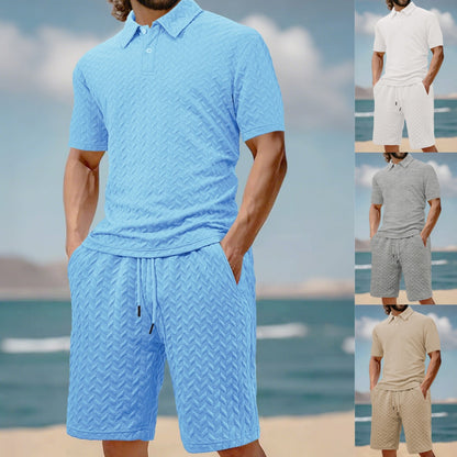 Men's Casual Shirt & Shorts 2-Piece Set