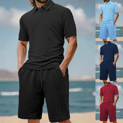 Men's Casual Shirt & Shorts 2-Piece Set