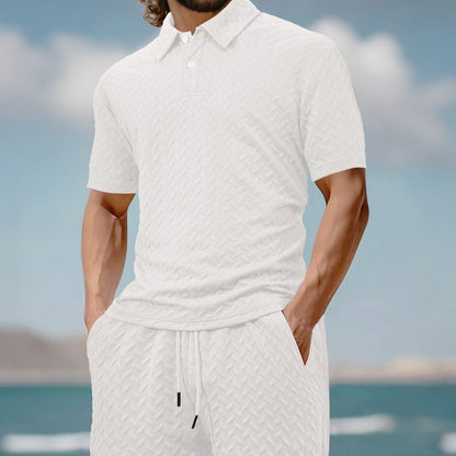 Men's Casual Shirt & Shorts 2-Piece Set