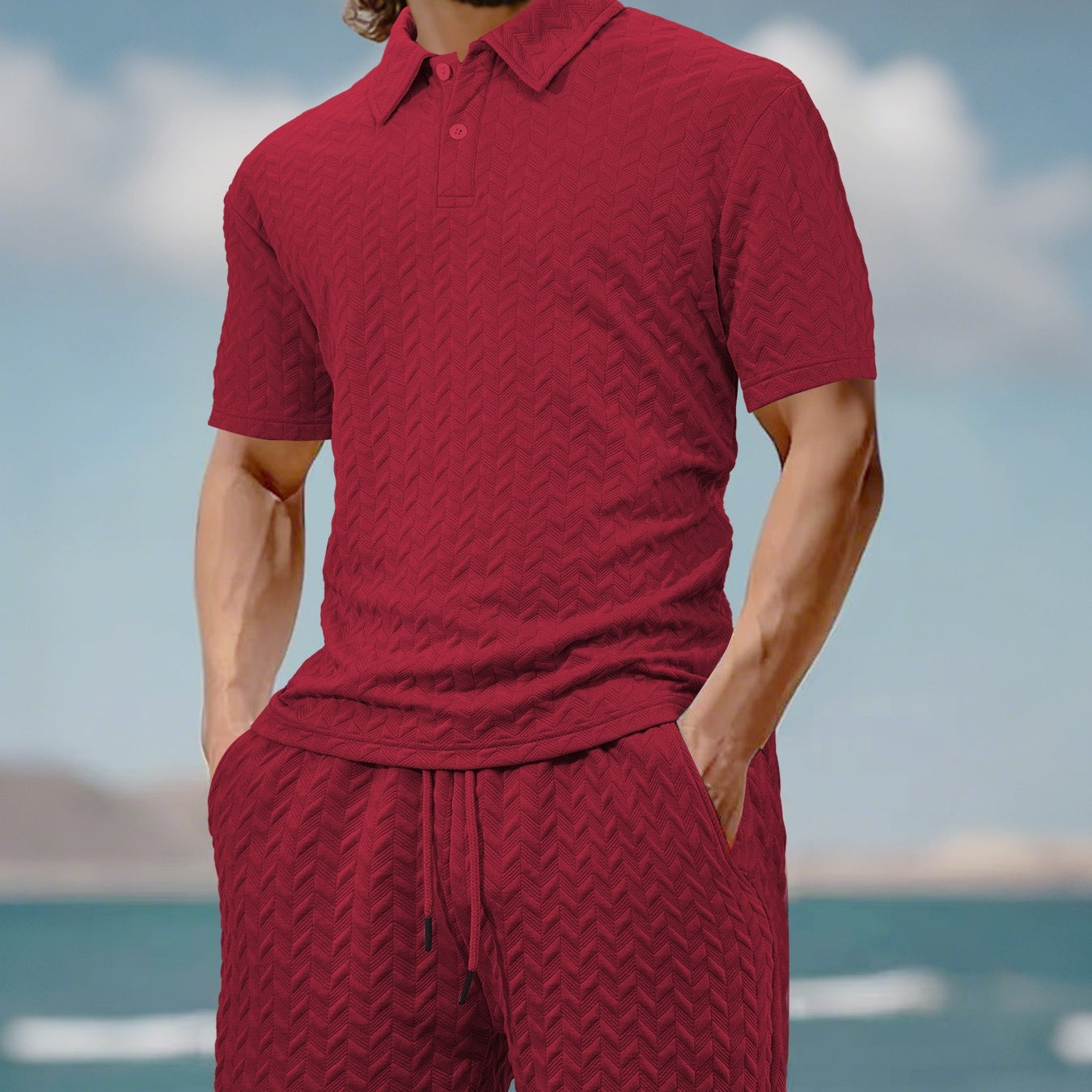 Men's Casual Shirt & Shorts 2-Piece Set