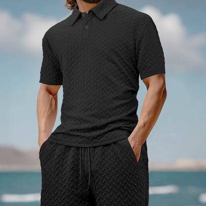 Men's Casual Shirt & Shorts 2-Piece Set