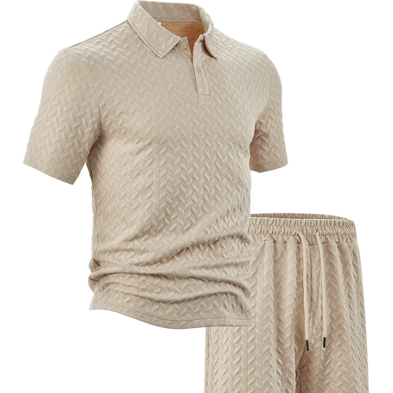 Men's Casual Shirt & Shorts 2-Piece Set