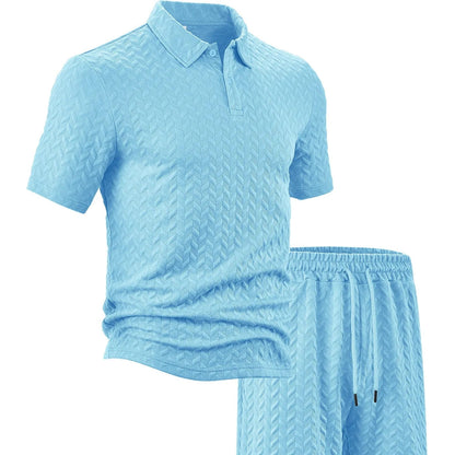 Men's Casual Shirt & Shorts 2-Piece Set