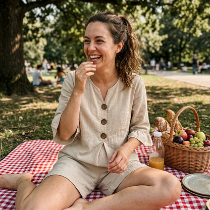 ✨Zweiteiliges Freizeitoutfit aus Baumwolle für Damen