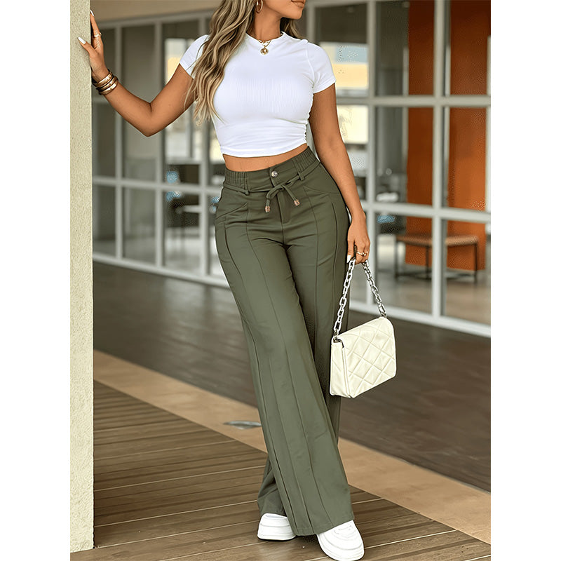 👖📢 SALE: 50% NUR FÜR KURZE ZEIT! Damen Hochbund Straight-Leg Hose – Klassisch, bequem & perfekt für Alltag, Büro & elegante Freizeit ✨