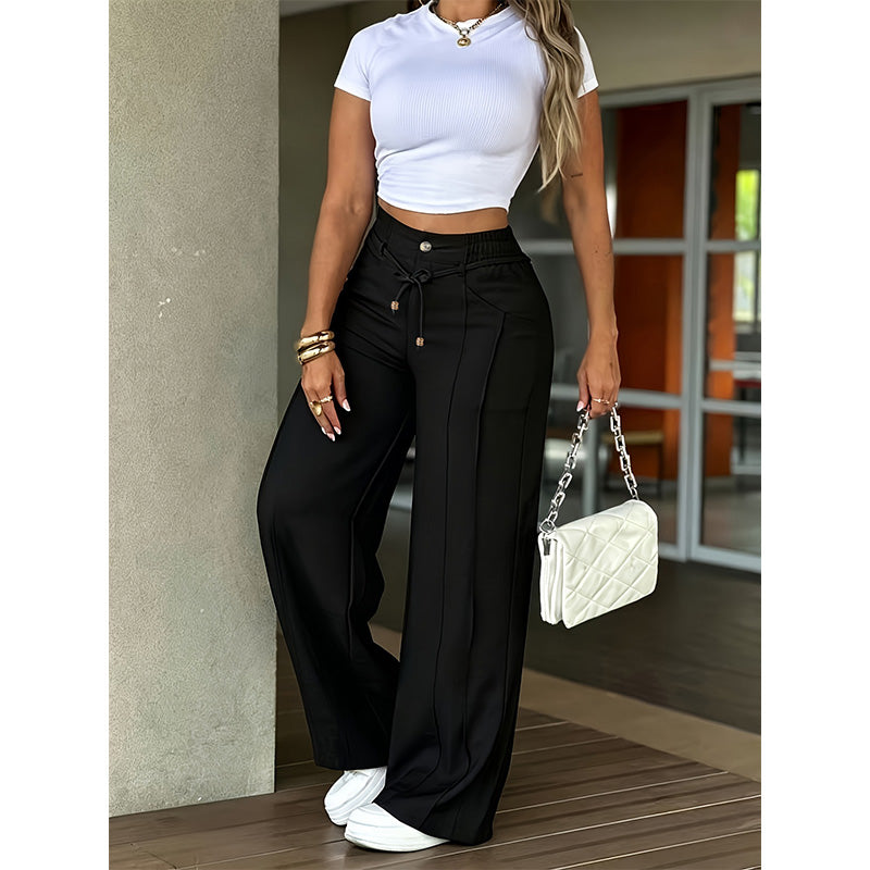 👖📢 SALE: 50% NUR FÜR KURZE ZEIT! Damen Hochbund Straight-Leg Hose – Klassisch, bequem & perfekt für Alltag, Büro & elegante Freizeit ✨