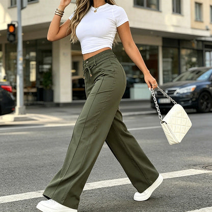 👖📢 SALE: 50% NUR FÜR KURZE ZEIT! Damen Hochbund Straight-Leg Hose – Klassisch, bequem & perfekt für Alltag, Büro & elegante Freizeit ✨