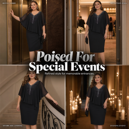 ⌛Zeitlich begrenztes Angebot – Elegantes Abendkleid mit V-Ausschnitt für Damen