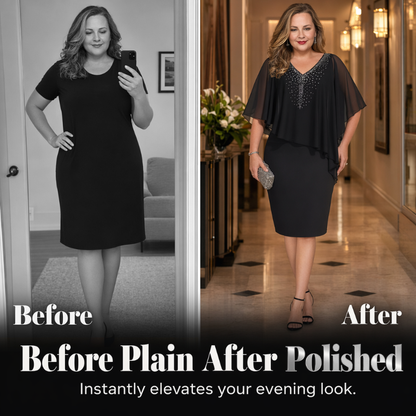 ⌛Zeitlich begrenztes Angebot – Elegantes Abendkleid mit V-Ausschnitt für Damen