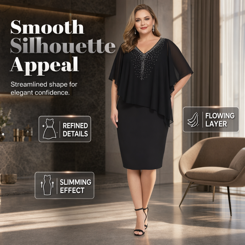 ⌛Zeitlich begrenztes Angebot – Elegantes Abendkleid mit V-Ausschnitt für Damen