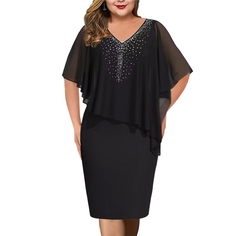 ⌛Zeitlich begrenztes Angebot – Elegantes Abendkleid mit V-Ausschnitt für Damen