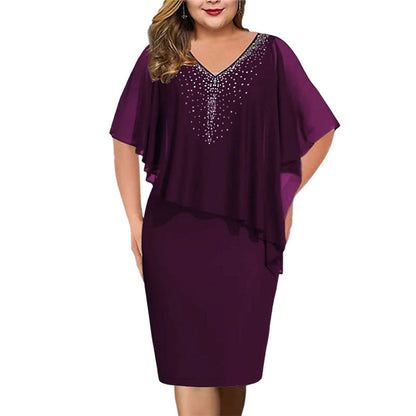 ⌛Zeitlich begrenztes Angebot – Elegantes Abendkleid mit V-Ausschnitt für Damen
