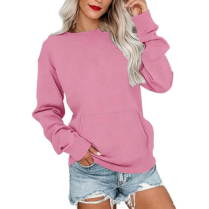 Damen Lässiges Oversized Rundhals-Sweatshirt