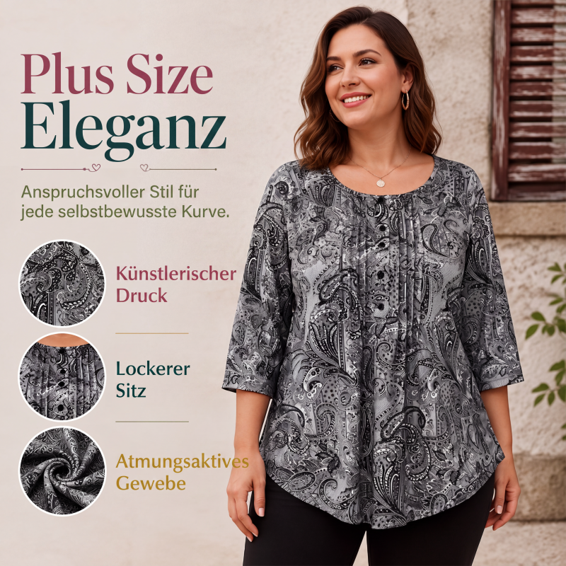 💫 Jetzt im Trend – Lockeres Paisley-Top mit Bindevorderseite – vielseitig und elegant ✨