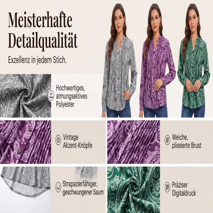 💫 Jetzt im Trend – Lockeres Paisley-Top mit Bindevorderseite – vielseitig und elegant ✨