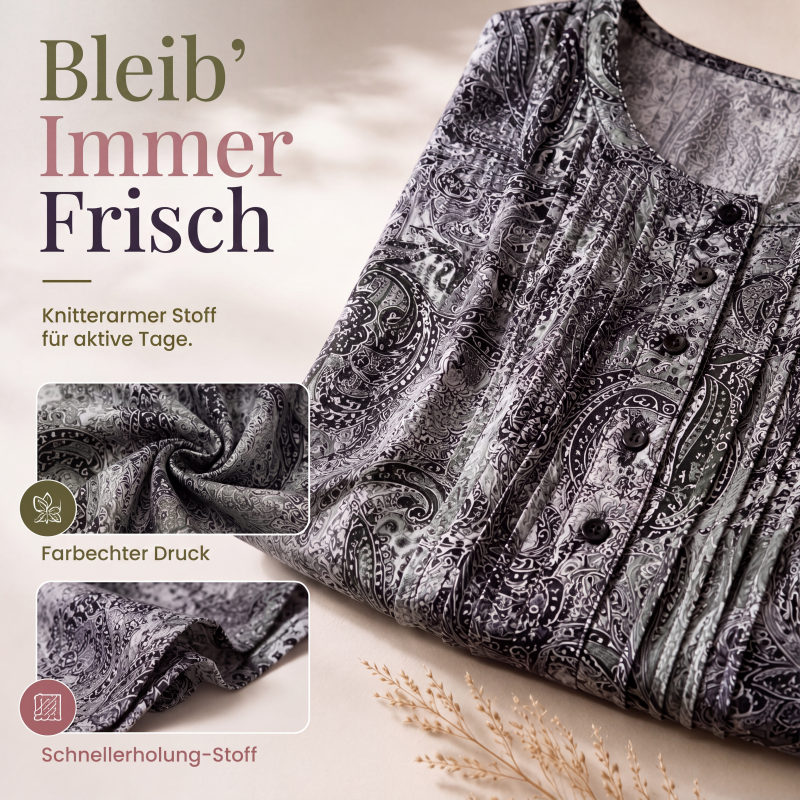 💫 Jetzt im Trend – Lockeres Paisley-Top mit Bindevorderseite – vielseitig und elegant ✨