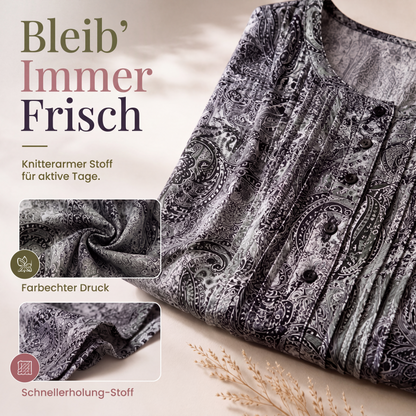 💫 Jetzt im Trend – Lockeres Paisley-Top mit Bindevorderseite – vielseitig und elegant ✨
