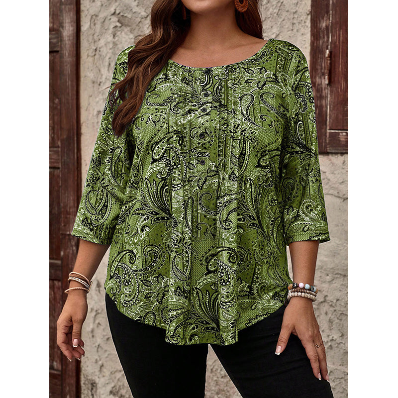 💫 Jetzt im Trend – Lockeres Paisley-Top mit Bindevorderseite – vielseitig und elegant ✨