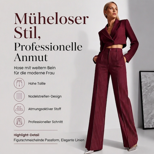 👖 Jetzt im Trend – Weite Hose mit vertikalen Streifen – vielseitig und atmungsaktiv