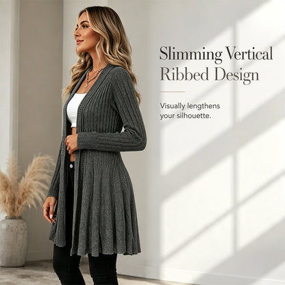 🌸🧥Neuheiten – Eleganter offener Cardigan mit Stricktextur – Weicher Komfort & vielseitiger Stil für jeden Anlass