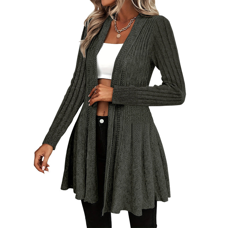 🌸🧥Neuheiten – Eleganter offener Cardigan mit Stricktextur – Weicher Komfort & vielseitiger Stil für jeden Anlass