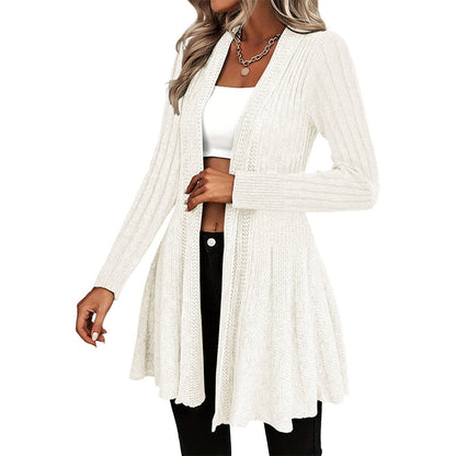 🌸🧥Neuheiten – Eleganter offener Cardigan mit Stricktextur – Weicher Komfort & vielseitiger Stil für jeden Anlass