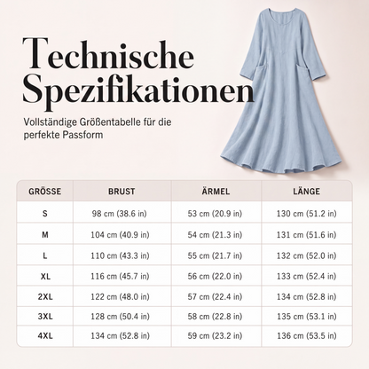⏳ Letzter Tag: 50 % Rabatt💕 Damen Langarmkleid in Unifarbe