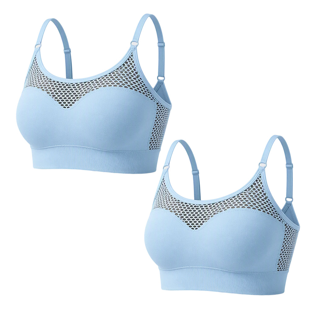 📢📢50%Rabatt!!!🎉✨Damen Hohles Mesh Push-Up Sport-BH