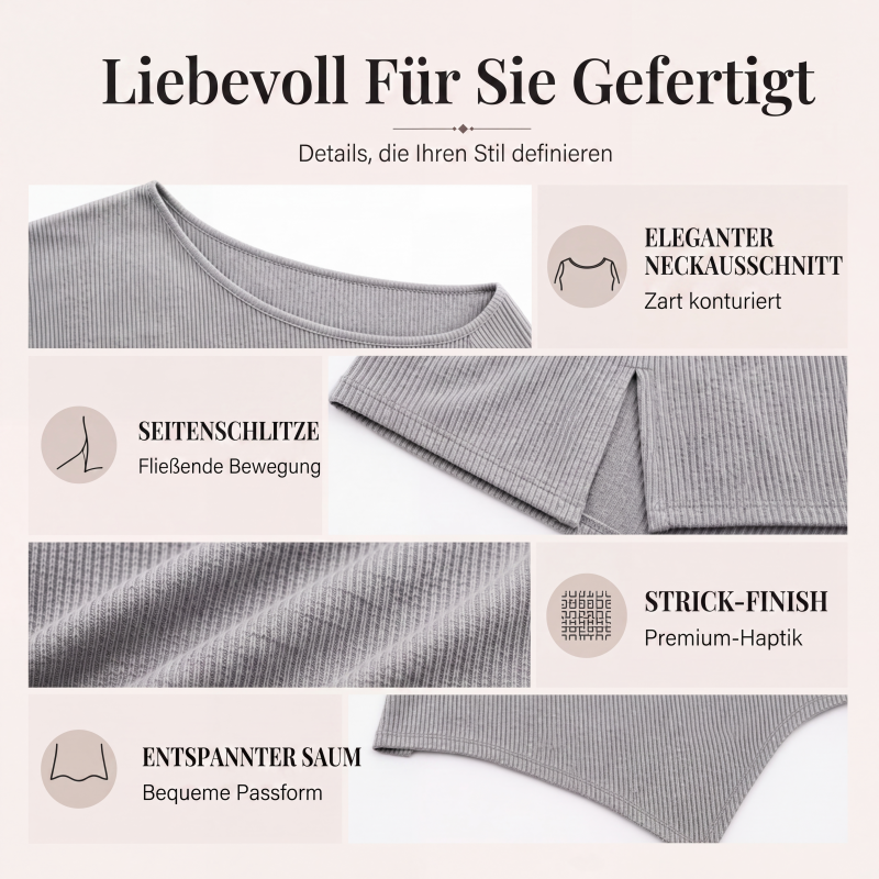 📢🎉50%Rabatt!!!🛍️✨Damen-Carmen-Oberteil mit geteiltem Saum
