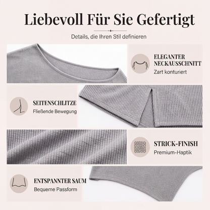 📢🎉50%Rabatt!!!🛍️✨Damen-Carmen-Oberteil mit geteiltem Saum