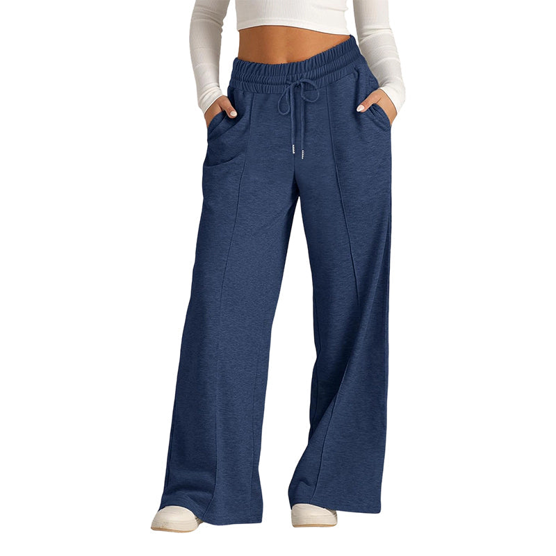 💎👖 Neuheiten – Hoch taillierte Weitbeinhose mit Kordelzug – bequem und elegant
