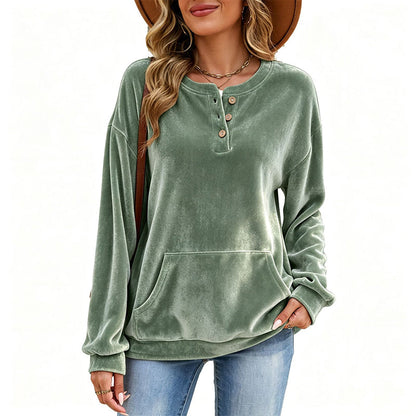 📢📢50%Rabatt!!!🎉✨Damen-Sweatshirt aus Goldsamt