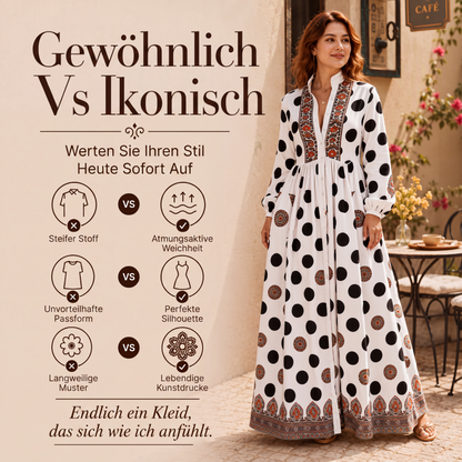 📈 Verkaufshit Nr. 1 – direkt 50%! Damen Maxikleid mit künstlerischem Graffiti-Print