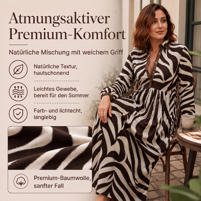 📈 Verkaufshit Nr. 1 – direkt 50%! Damen Maxikleid mit künstlerischem Graffiti-Print