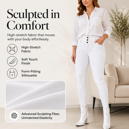 📢📢50%Rabatt!!!🎉🏃‍♀️ Es wird im Akkord weggeschnappt – zögern Sie nicht! Damen Stretch Hochbund Skinny Hose