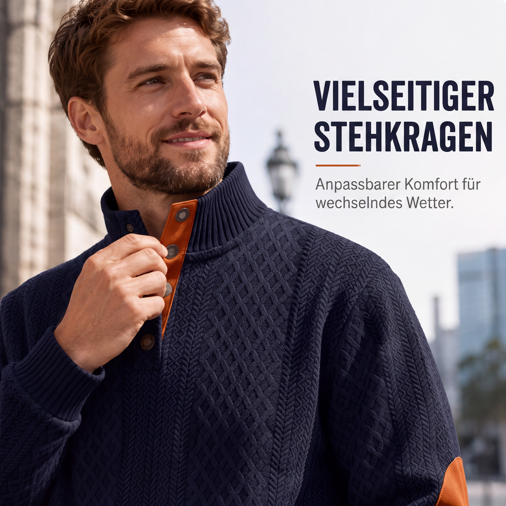 🌙 Heute um Mitternacht vorbei – verpassen Sie es nicht, sonst warten Sie ein Jahr! Legeres, lockeres Jacquard-Sweatshirt für Herren