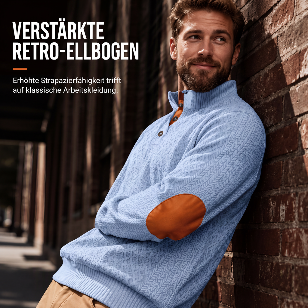 🌙 Heute um Mitternacht vorbei – verpassen Sie es nicht, sonst warten Sie ein Jahr! Legeres, lockeres Jacquard-Sweatshirt für Herren