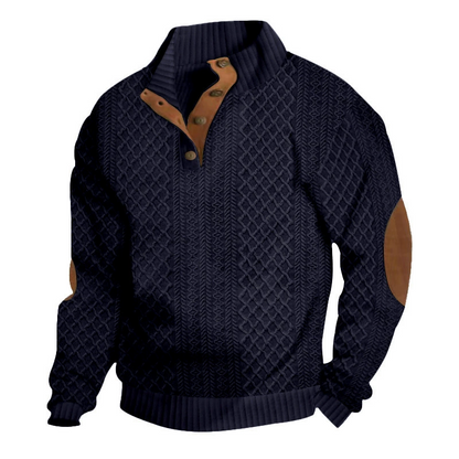 🌙 Heute um Mitternacht vorbei – verpassen Sie es nicht, sonst warten Sie ein Jahr! Legeres, lockeres Jacquard-Sweatshirt für Herren