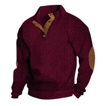 🌙 Heute um Mitternacht vorbei – verpassen Sie es nicht, sonst warten Sie ein Jahr! Legeres, lockeres Jacquard-Sweatshirt für Herren