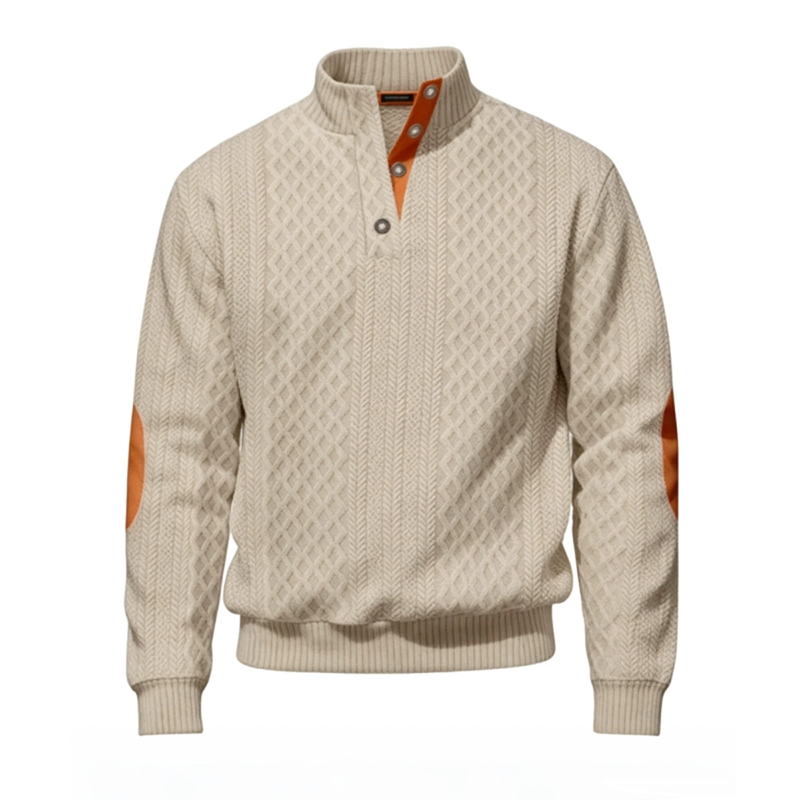 🌙 Heute um Mitternacht vorbei – verpassen Sie es nicht, sonst warten Sie ein Jahr! Legeres, lockeres Jacquard-Sweatshirt für Herren