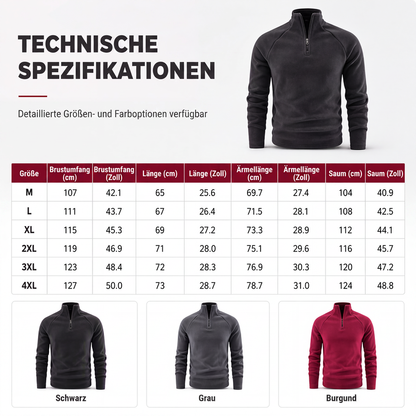 📢🎉50%Rabatt!!!🛍️✨Isolierende Fleece-Jacke mit halblangem Reißverschluss – perfekt zum Wandern und für den Alltag