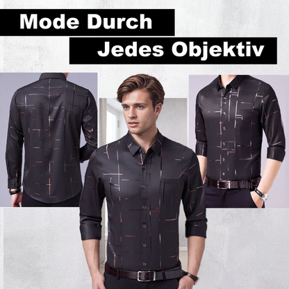 👔 50 % RABATT – Leichtes bügelfreies Herrenhemd | Eleganter Look trifft auf mühelosen Komfort ✨