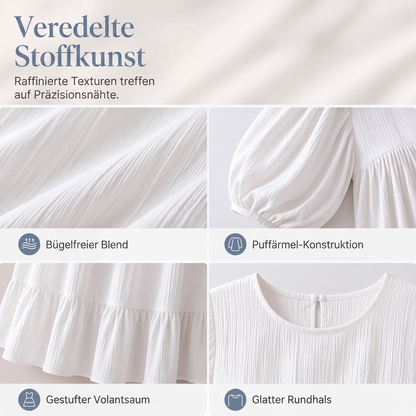 👗 50 % RABATT | Mühelose Eleganz für jeden Tag – Langarm-Maxi-Kleid mit Volantsaum