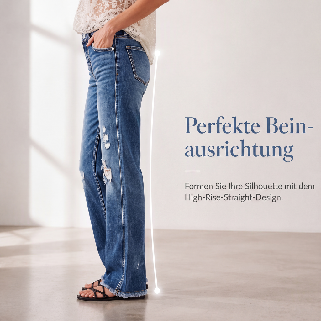 💎👖 Neuheiten – High-Waist-Distressed-Jeans – vintage und vielseitig