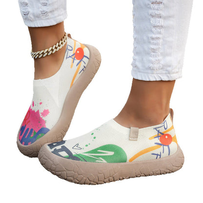 Atmungsaktive Damen-Slipper mit verstecktem Absatz