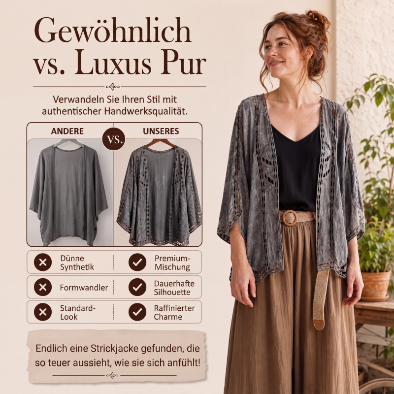 Locker sitzende Cardigan aus Hohlspitze für Damen