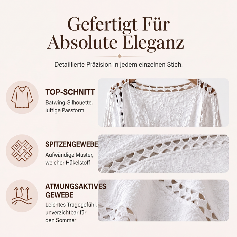 Locker sitzende Cardigan aus Hohlspitze für Damen