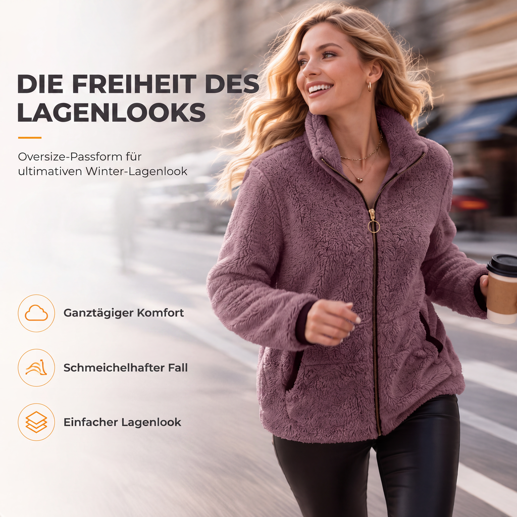💎🧥 Kuscheliger Zip-Cardigan mit Taschen – warm und vielseitig
